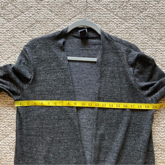 Agnes & Dora Dark Gray Blend Long Open Cardigan Large - Picture 6 of 6